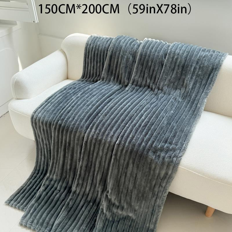 Solid Color Fluffy Soft Cozy Blanket, Soft Comfortable Throw Blanket, Air-Conditioned Room Blanket, Warm Nap Blanket for Home Office Outdoor Camping