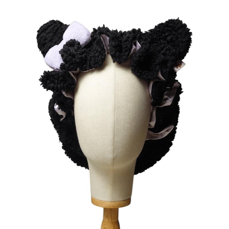 Black Luxury Teddy Bonnet