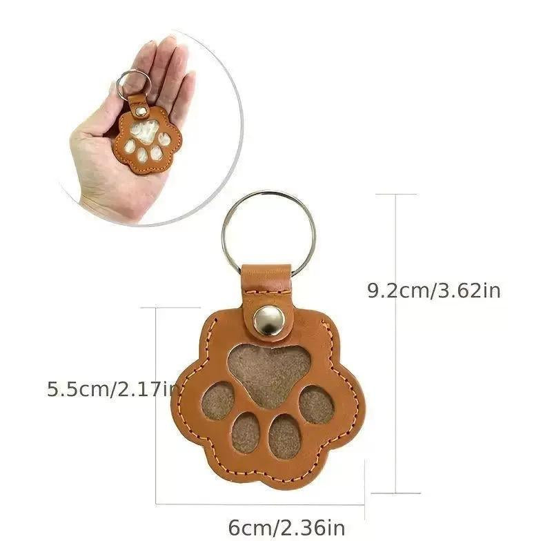 Cute Pets Fur Memory Charm – Paw-Shaped Charm for Collecting Pet Fur, Memorial Gift for Cat or Dog Lovers, Keychain or Necklace Decoration