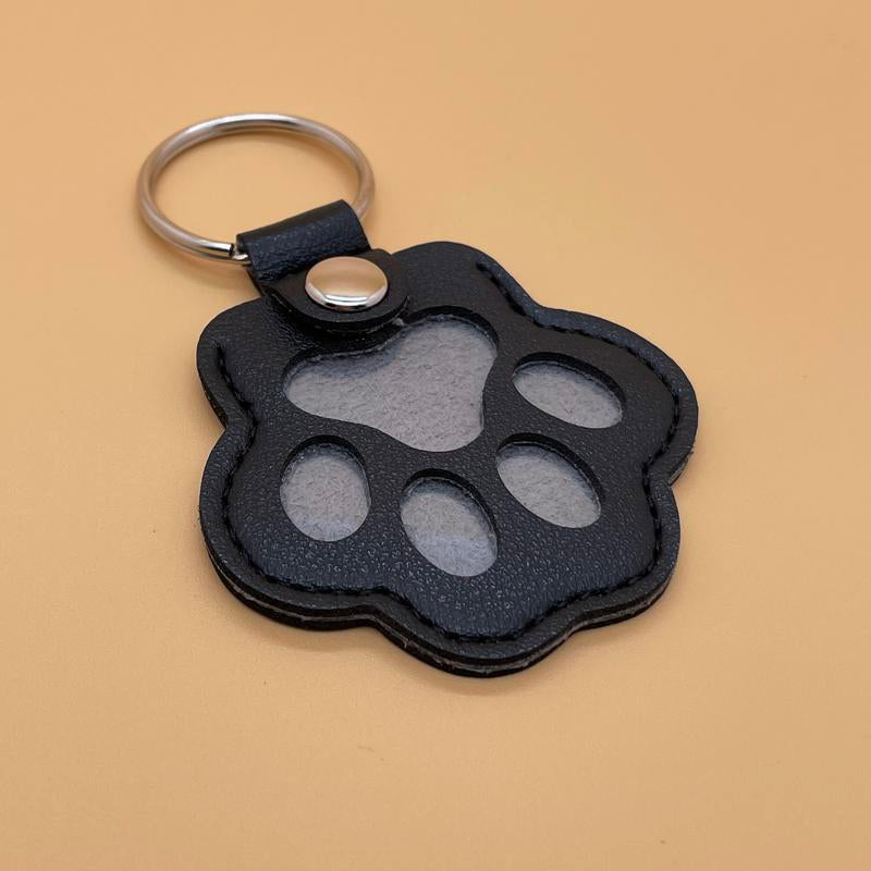 Cute Pets Fur Memory Charm – Paw-Shaped Charm for Collecting Pet Fur, Memorial Gift for Cat or Dog Lovers, Keychain or Necklace Decoration
