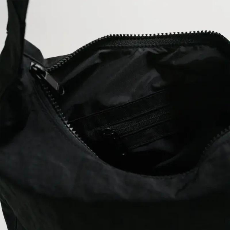 BAGGU Medium Nylon Crescent Bag - Lightweight Water-Resistant Crossbody Shoulder Bag for Daily Use Travel or Work Machine Washable Stylish Design