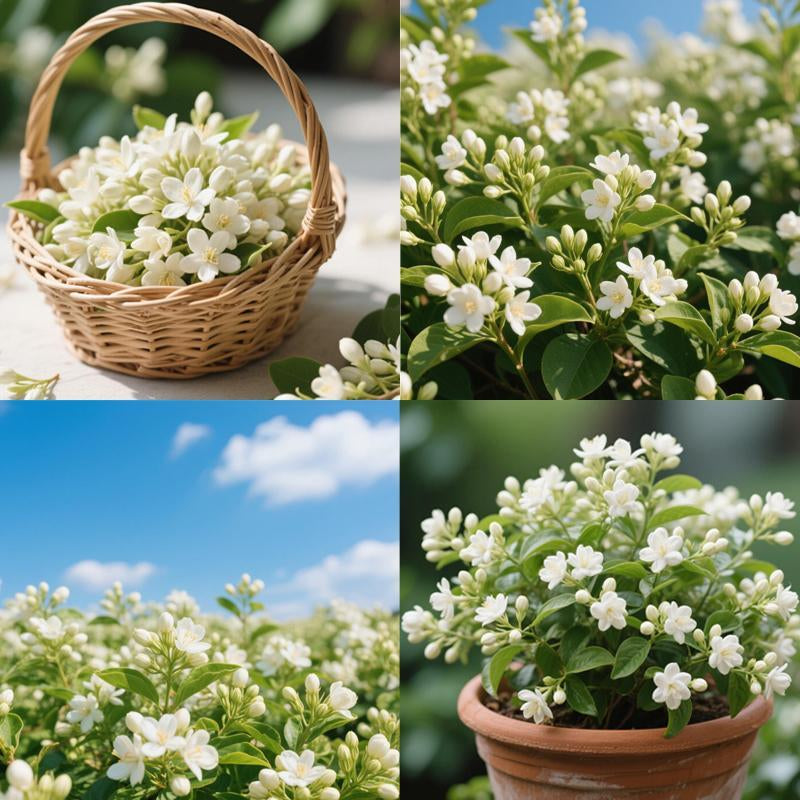 【¥ 6.99 / 100 Plants 】 Climbing Jasmine Seeds Aromatic Plants Suitable for Planting Garden Home Evergreen Silver Jasmine Garden Balcony Climbing Flowers Non-Gmo