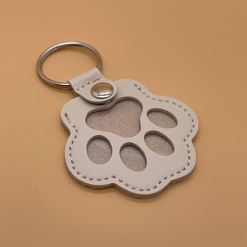 Cute Pets Fur Memory Charm – Paw-Shaped Charm for Collecting Pet Fur, Memorial Gift for Cat or Dog Lovers, Keychain or Necklace Decoration